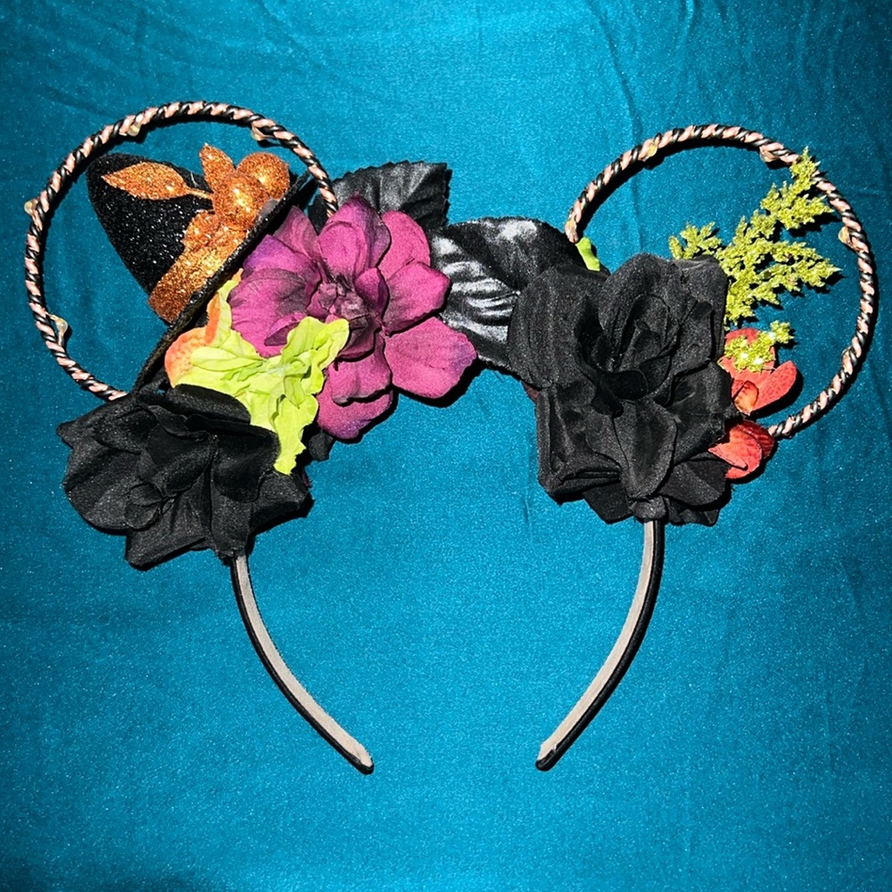 Witchy Halloween Floral Halloween Mickey Ears